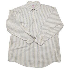 Brooks Brothers Makers Stripe Dress Shirt Men’s 17-4/5 34/35 XL Non-Iron